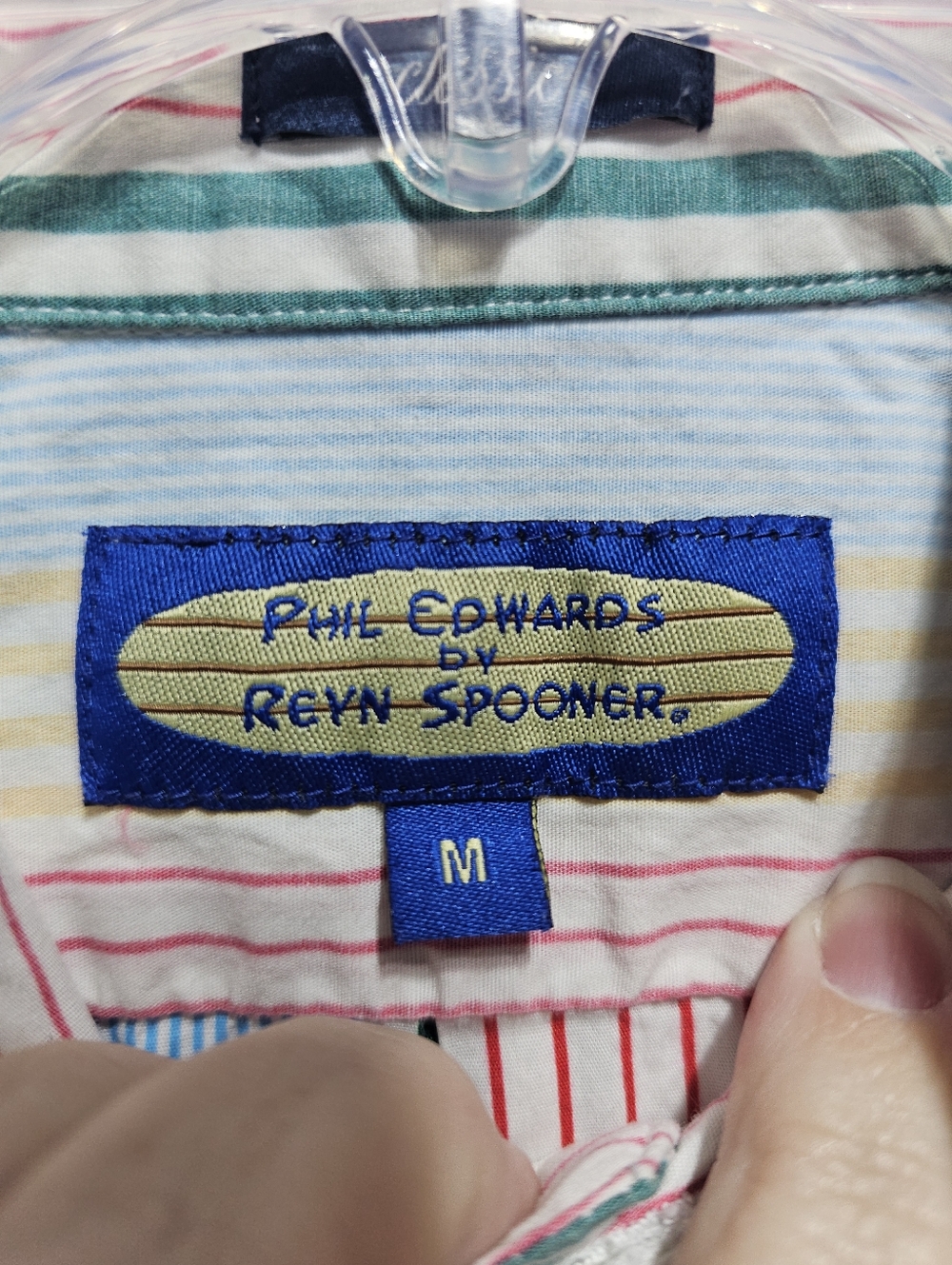 Reyn Spooner Phil Edwards Striped Cotton Popover Shirt Men's Size Medium. - Picture 6 of 11